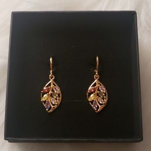 Multicolor Gemstone Dangle Earrings